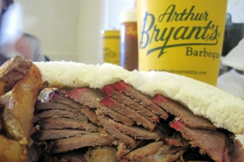The beef sandwich from Arthur Bryant's